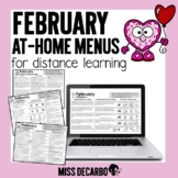 February First Grade Choice Board Activities-Math, Writing