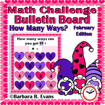 Preview of February BULLETIN BOARD MATH CHALLENGE Computation Critical Thinking Math Center