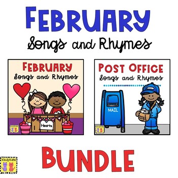 Preview of February-Valentine's Day-Post Office Circle Time Songs and Rhymes BUNDLE