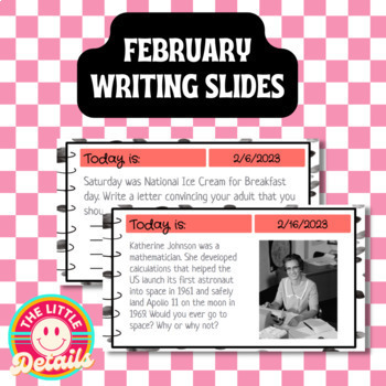 Preview of February & Black History 2024 Writing Prompts
