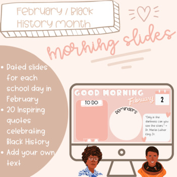 Preview of February / Black History Month - Morning Slides