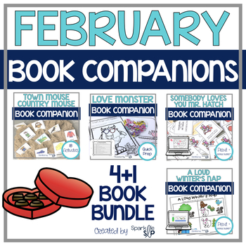 Preview of February Book Companion Bundle for Speech Therapy | Print + Digital