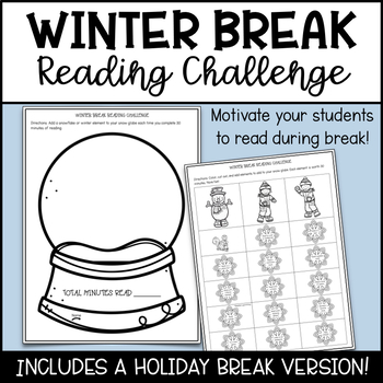 Preview of Winter Break Reading Challenge Updated