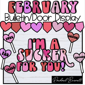 Preview of February Bulletin Board and Door Display (spanish & english)