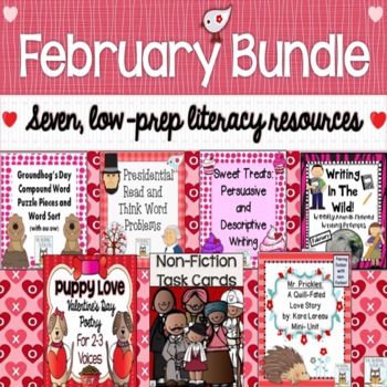 Literacy Centers: February | Valentine's Day Activities Black History Month