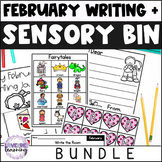 February Writing Center and Sensory Bin Bundle - February 