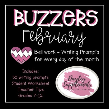 Preview of Bell Work FEBRUARY Buzzers
