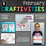 February CRAFTIVITIES; dental health, Valentine's Day, 