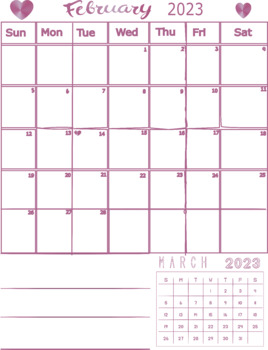 Preview of February Calendar 2023