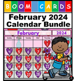 February Calendar Bundle 2024 Boom Cards with Audio