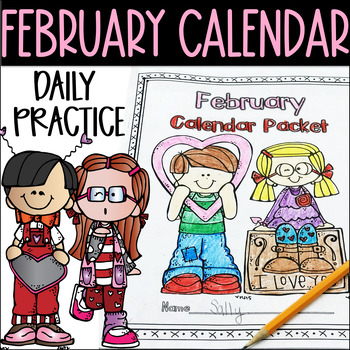 Preview of February Calendar Journal Daily Review and Math Practice