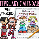 February Calendar Journal Daily Review and Math Practice