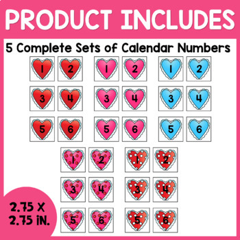 February Calendar Number Cards, Math and Activities