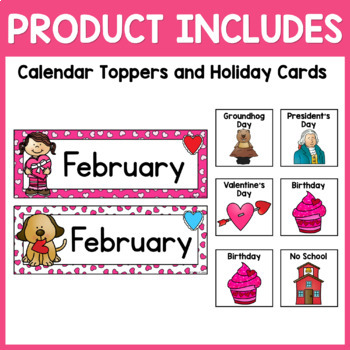 February Calendar Number Cards, Math and Activities