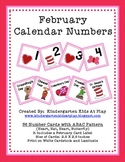 February Calendar Numbers with Patterns