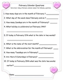 February Calendar Questions