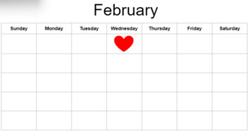 Preview of February Calendar Slides (no prep)