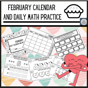 Preview of February Calendar and Daily Math Practice