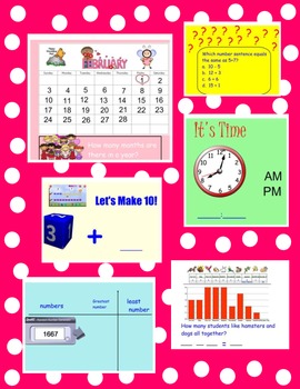 Preview of February Calendar interactives for Smartboard