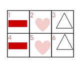 February Calender Markers, repeting color and shape pattern