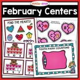 February Centers | Valentine's Day Math and Literacy | Pre