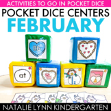 February Pocket Dice Centers | Kindergarten Math & Literac