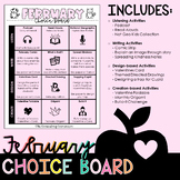 February Choice Board {Digital Product} Valentine's Day Themed
