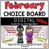 February Choice Boards (Kindergarten) - DIGITAL {Google Slides™}