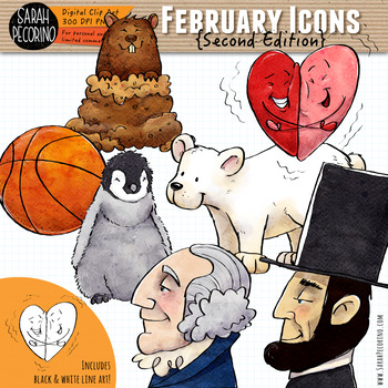Preview of February Clip Art {Second Edition}