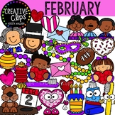 February Clipart {Valentine's Day Clipart, Groundhog Day, 