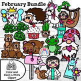 February Clipart {Hibernating Animals, Valentine, Gnome, D