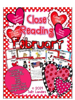 Preview of February Close Reading Pack - Kindergarten, 1st & 2nd Grade