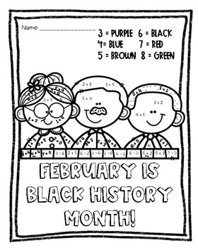 February Color By Number - Addition and Subtraction by Tie Dye Teacher