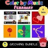 February Color by Music - Growing Bundle