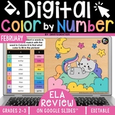February Color by Number Grammar Review BUNDLE on Google S
