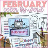 February Color by Word