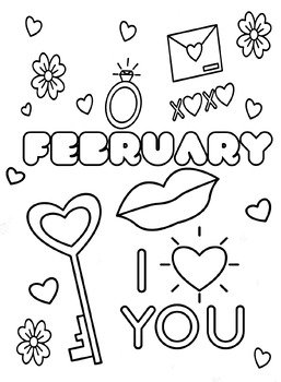 February Coloring Pages by Creativity Without Borders | TPT