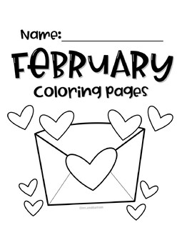 February Coloring Pages By Mrs Arnolds Art Room Tpt