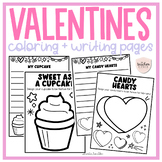 February Coloring and Writing Pages | Valentine's Day Colo