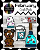 February Craft Activities: Groundhog, Mitten, Hat, Valenti