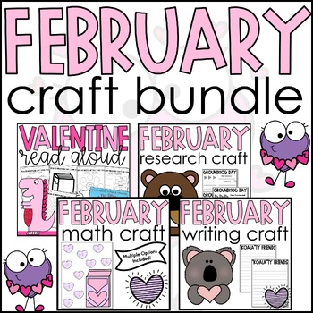 February Craft Bundle | Valentine's Day Craft Bundle by Iced Coffee ...