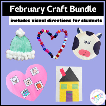 Preview of February Craft Bundle with Visual Directions