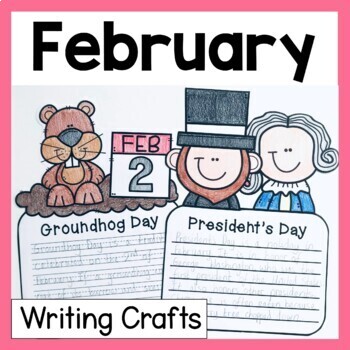 Preview of February Writing Crafts Valentine's Day Craft And Writing February Door Decor