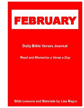 Preview of February Daily Bible Verses Journal  - A Bible verse a day thru February! NKJV