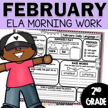 Preview of February Daily Language - February Morning Work for 2nd Grade Spiral Review