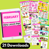 February Daily Lesson Plans Preschool Curriculum
