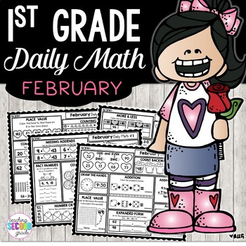 Preview of February Morning Work First Grade
