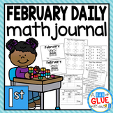 February Daily Math Review Journal for First Grade