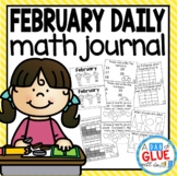 February Daily Math Review Journal for Kindergarten