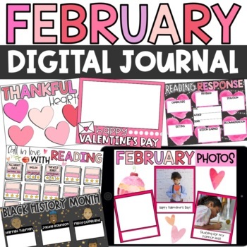 Preview of February Digital Journal | Holiday Bullet Journal | Interactive and Fun!